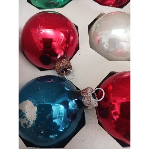 66 Vintage Multi Color glass Christmas Ornaments - Picture 3 of 6